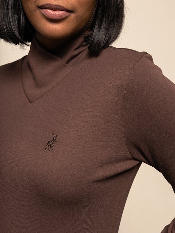 MHC World Polo Ladies Ava long Sleeve Second Skin Chestnut (7641912934489)