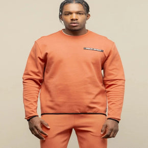 MHC World Polo Sport Long Sleeve Tech Fleece Sweater Top Orange (7683779526745)