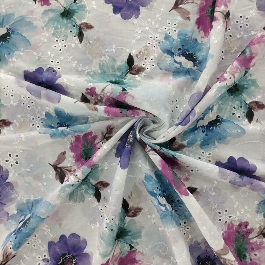 MHC WORLD PRINTED ANGIAISE DSN 1 Printed Anglaise Fabric 150cm