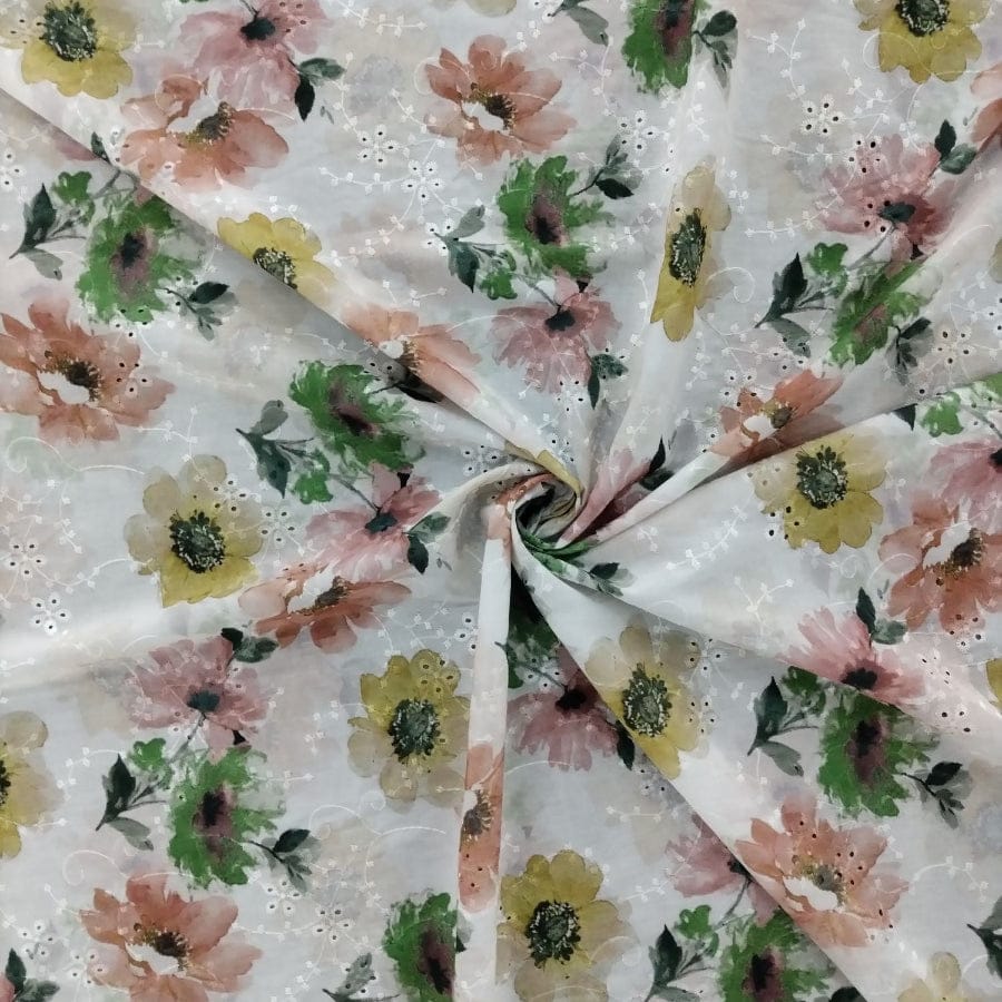 MHC WORLD PRINTED ANGIAISE DSN  2 Printed Anglaise Fabric 150cm