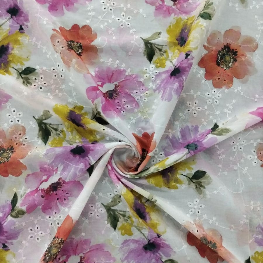 MHC WORLD PRINTED ANGIAISE DSN 3 Printed Anglaise Fabric 150cm