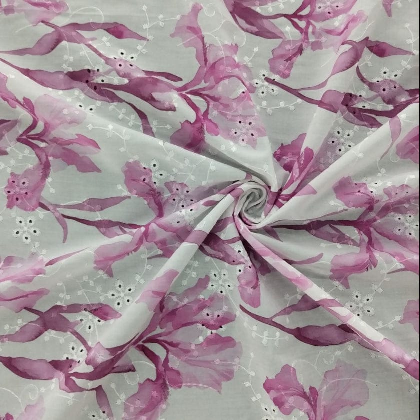 MHC WORLD PRINTED ANGILAISE DSN 2 Printed Anglaise Fabric 150cm