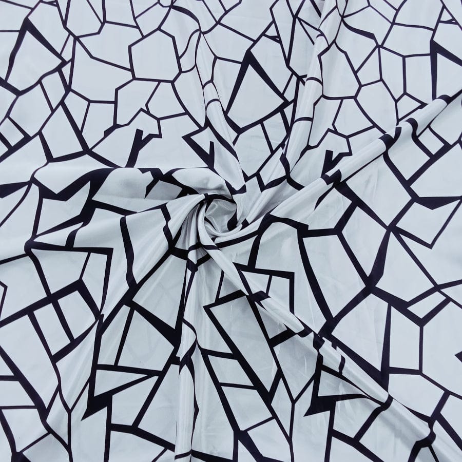 MHC WORLD Printed Charmeuse Black Printed Charmeuse 150cm