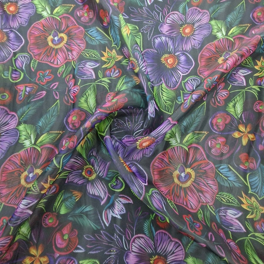 MHC WORLD Printed Organdy Dsn1 Printed Organdy Fabric Floral