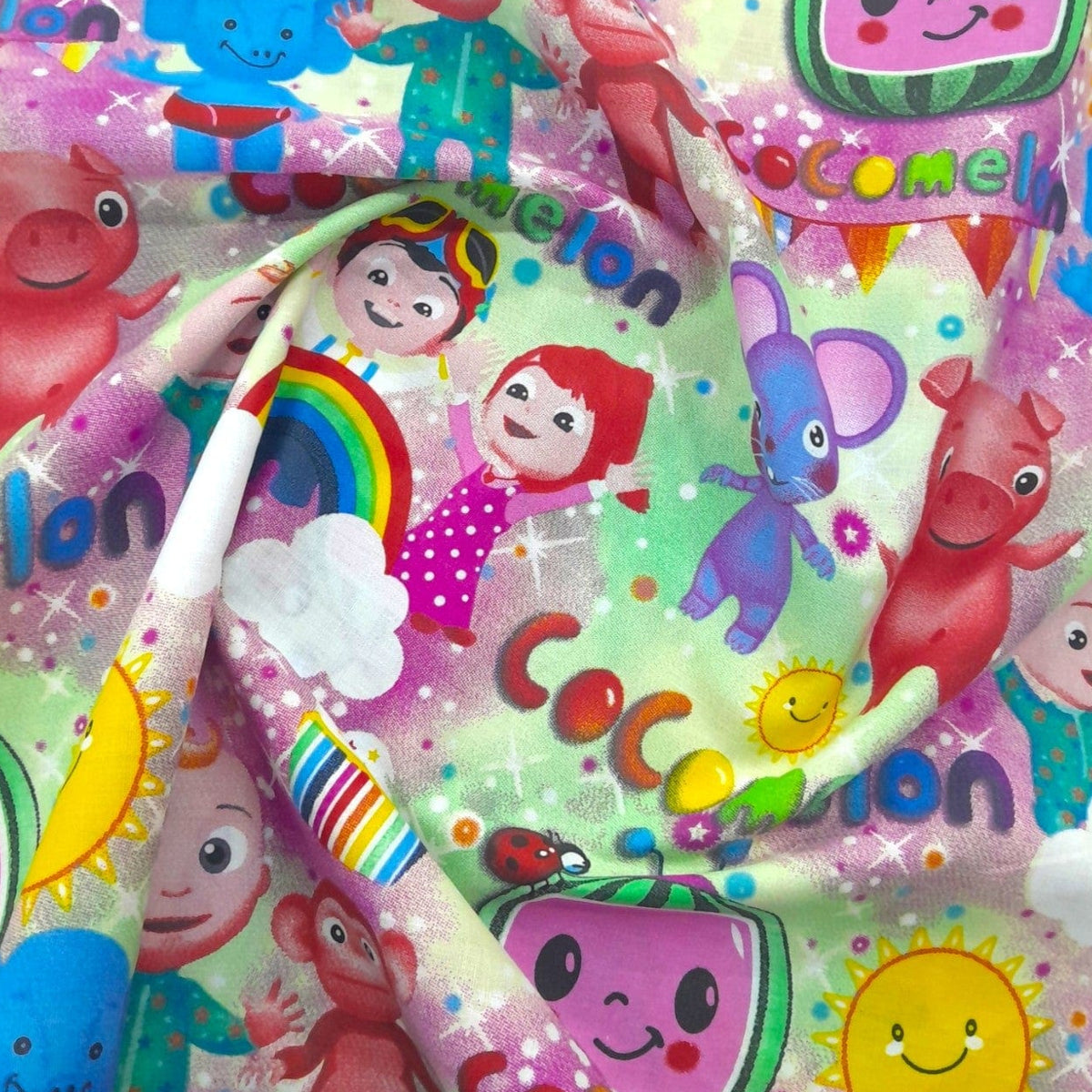 MHC World Printed Poly Cotton Cocomelon Sheeting 240 cm (7905838399577)