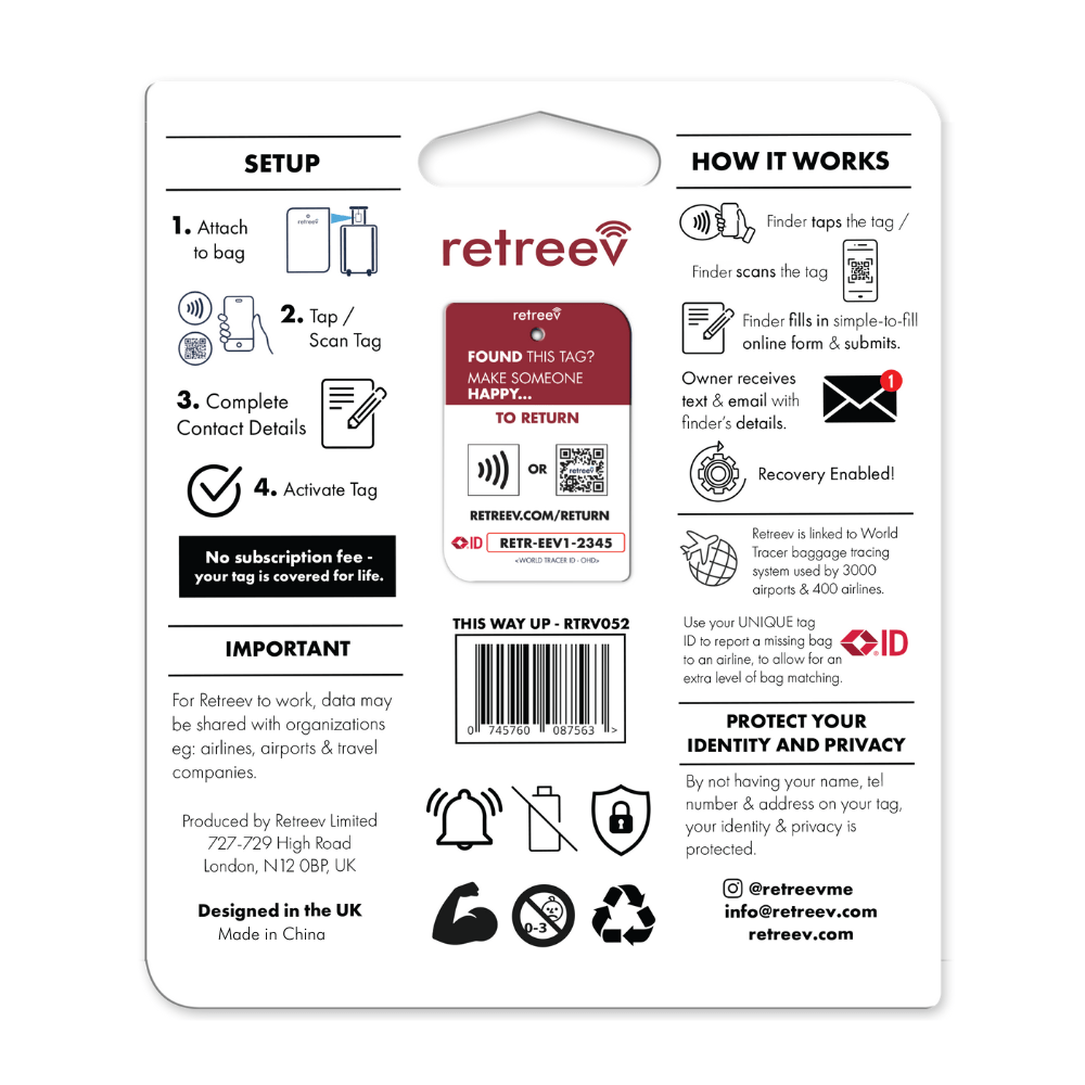 MHC World Retreev Smart Tag - This Way Up (7395488333913)