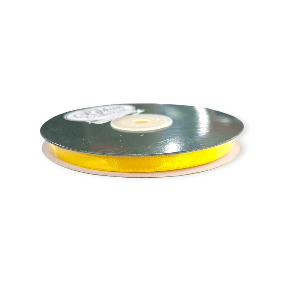 MHC WORLD Ribbon Collection Yellow Satin Ribbon 6mm