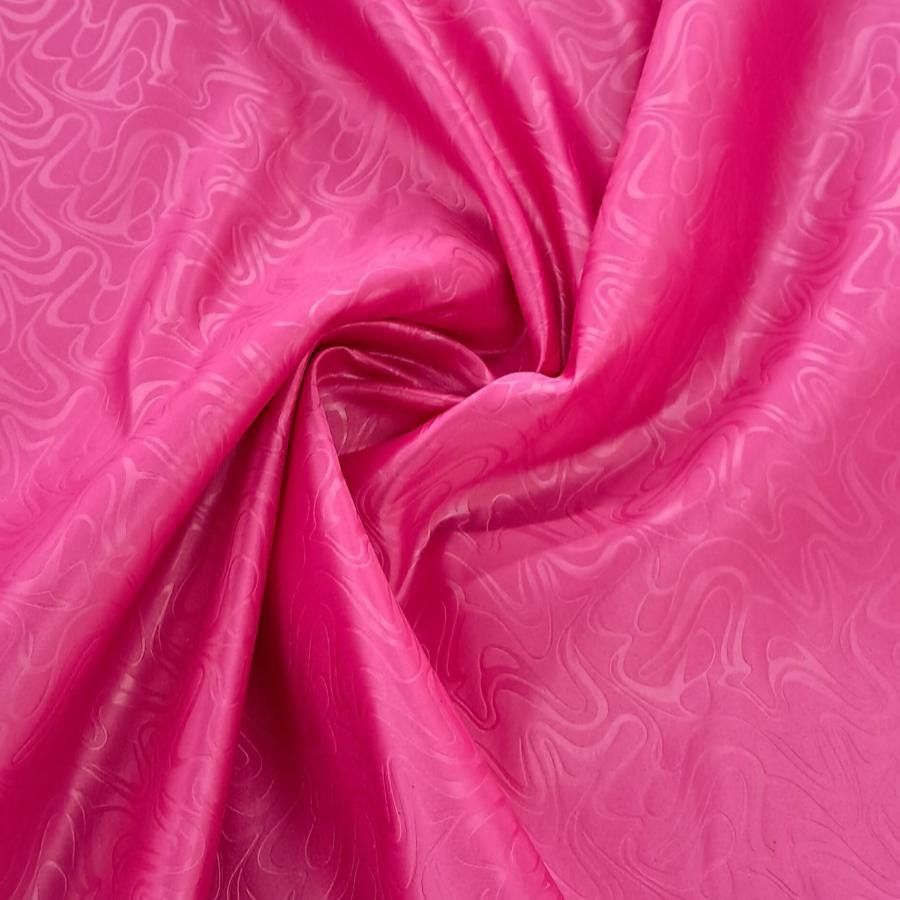 MHC WORLD Satin Cerise pink Embossed Duchess Satin Fabric 150cm