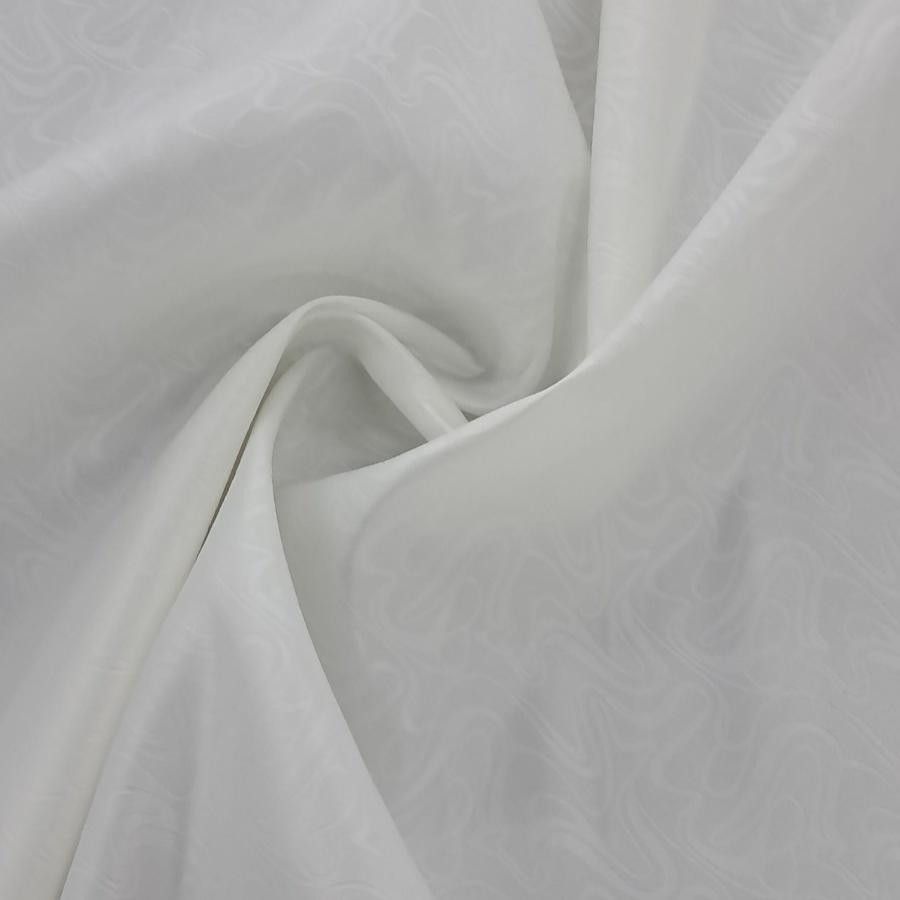 MHC WORLD Satin Cream Embossed Duchess Satin Fabric 150cm