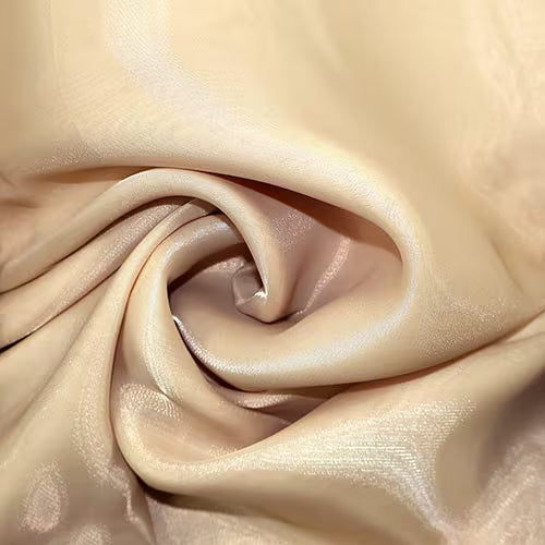 MHC WORLD Satin Golden Satin Organdy Fabric 145cm