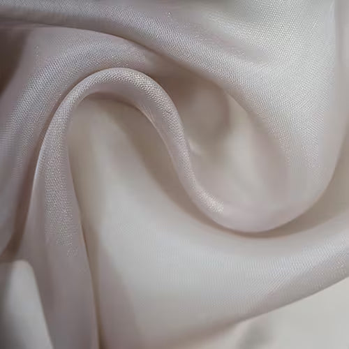 MHC WORLD Satin Taupe Satin Organdy Fabric 145cm