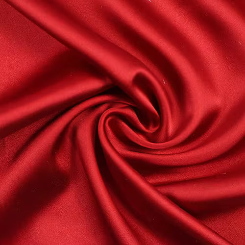 MHC WORLD SATIN Urban Red Serena Satin Fabric 150cm