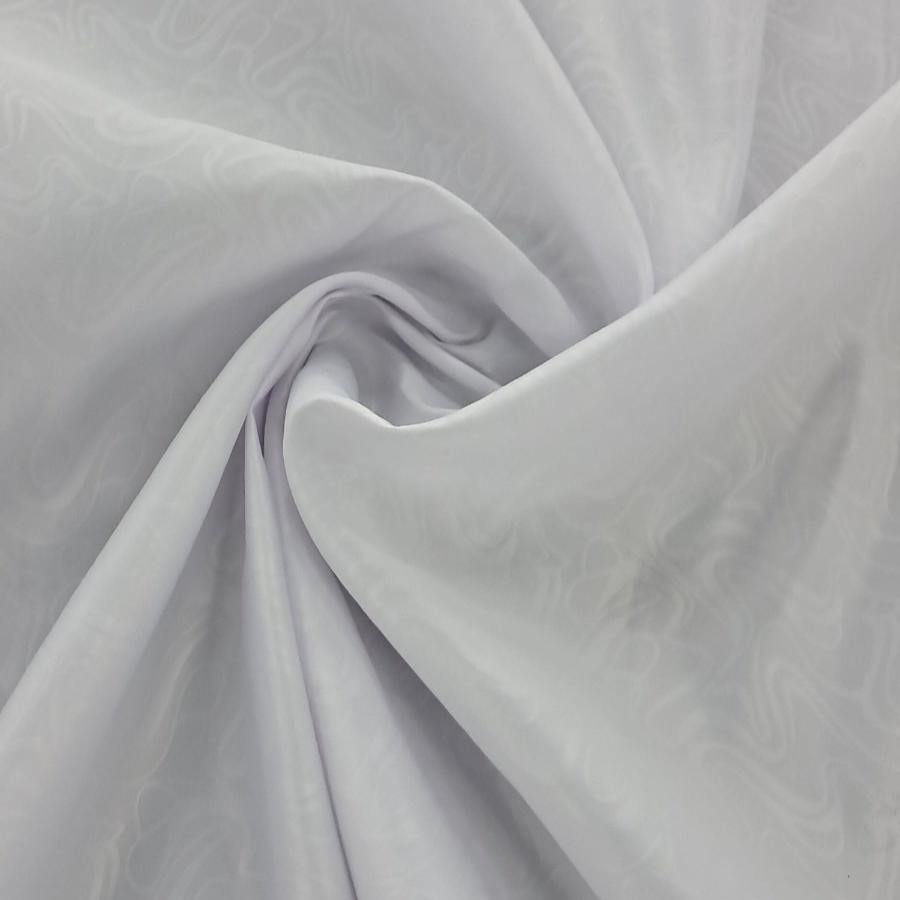 MHC WORLD Satin White Embossed Duchess Satin Fabric 150cm