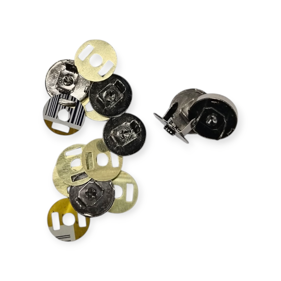 MHC WORLD Sewing Accessories Black Magnetic Buttons/Clasp 12mm (6 Pack)