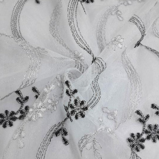 MHC World SHEER VOILE Black Brode Voile Collection 280 cm (7783859224665)