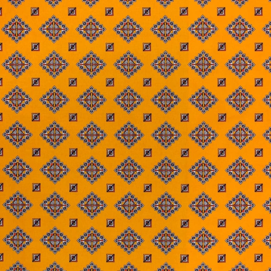 MHC WORLD Shwe Shwe Mustard Printed Shwe Shwe BD140 140cm