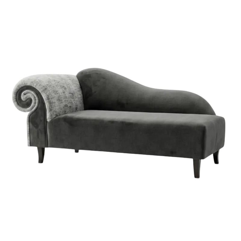 Scroll Arm Chaise Carnaby Liquorice BF5 C/2