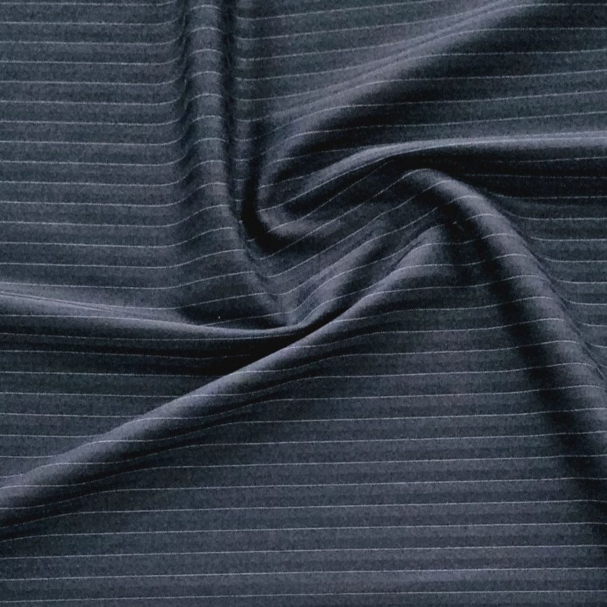 MHC WORLD SUITING FABRIC Navy Strip Suiting Fabric 150cm