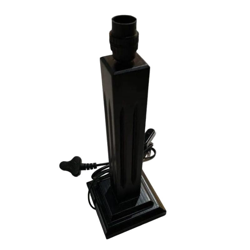 MHC World table lamp Table Lamp TL022 Med Square Dark Brown