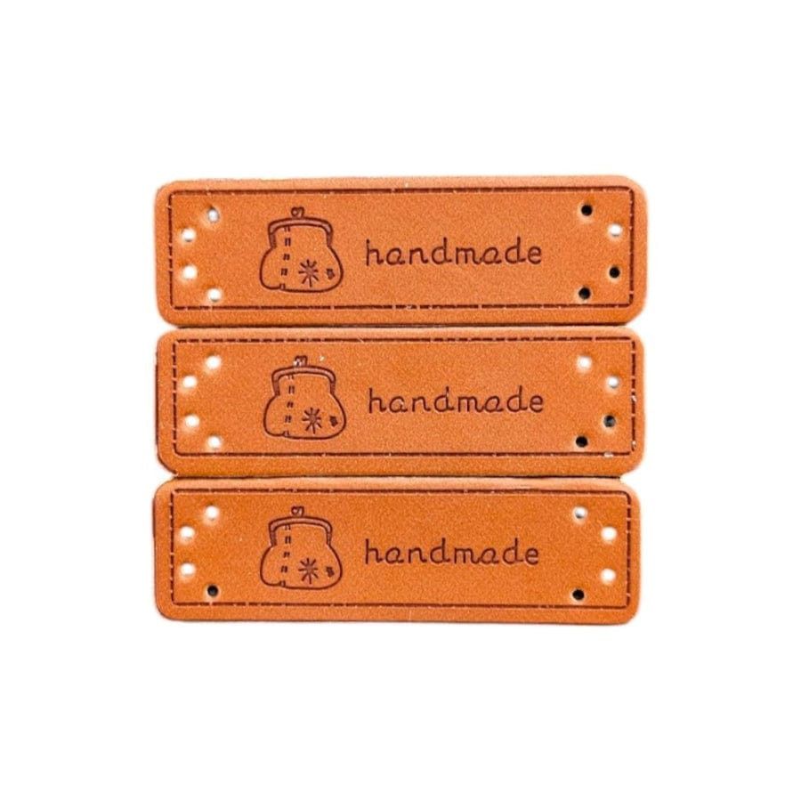 MHC WORLD Tag Labels Purse 3pc Leather Tag