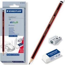 MHC World Tech & Office Staedtler Tradition Sketching Pencils Pack Of 6 (7461186961497)
