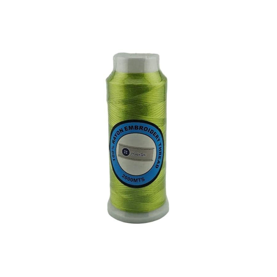 MHC WORLD Thread Neon Green Rayon Embroidery Thread 2000m