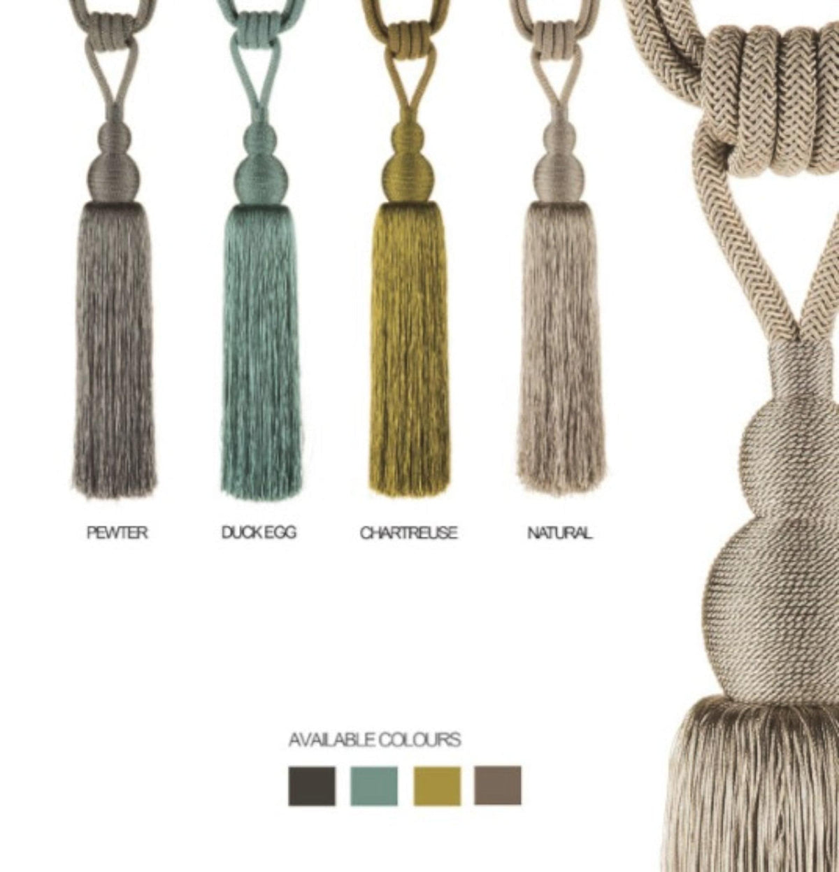 MHC World Tieback Curtaining Tiebacks Cestos