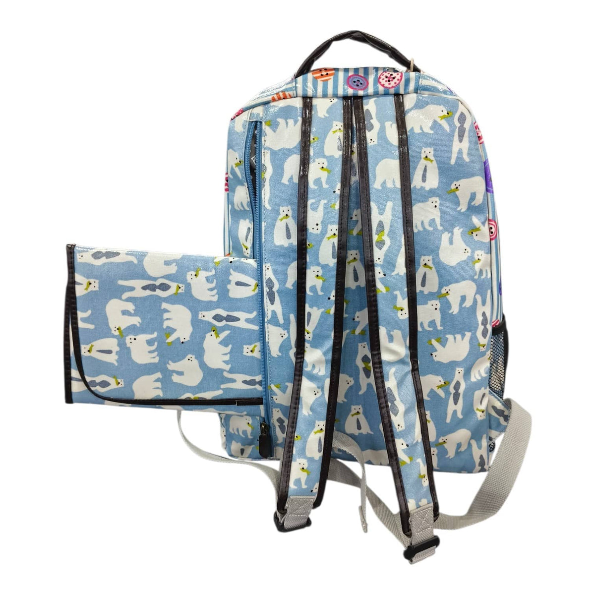 Cotton Road Light Blue Multi-Pattern Baby Nappy Bag