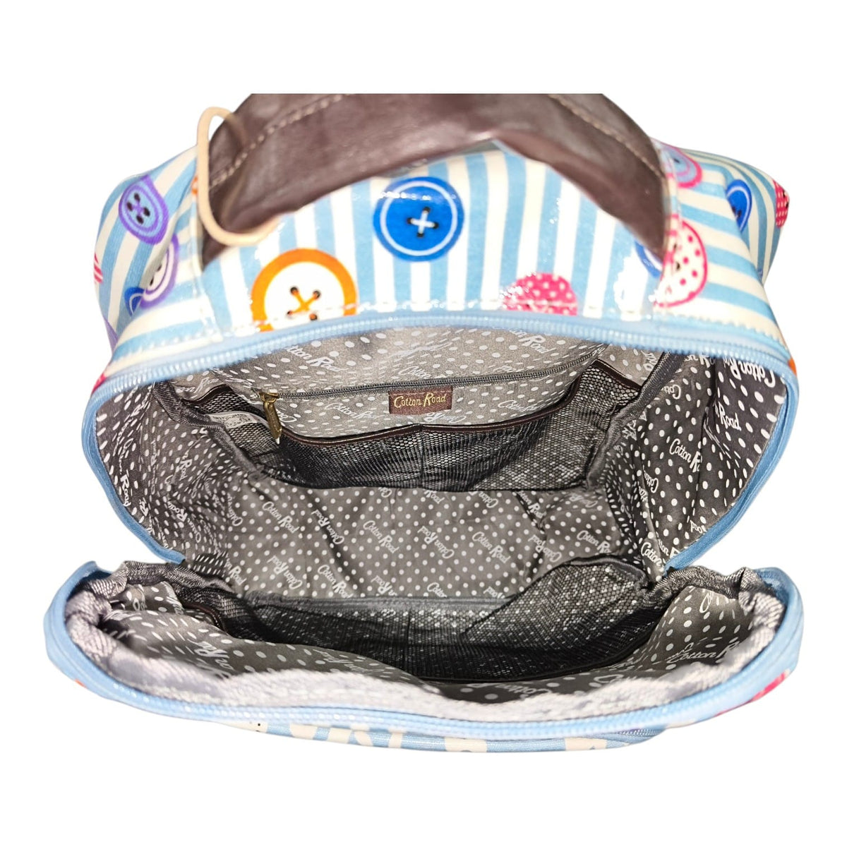 Cotton Road Light Blue Multi-Pattern Baby Nappy Bag