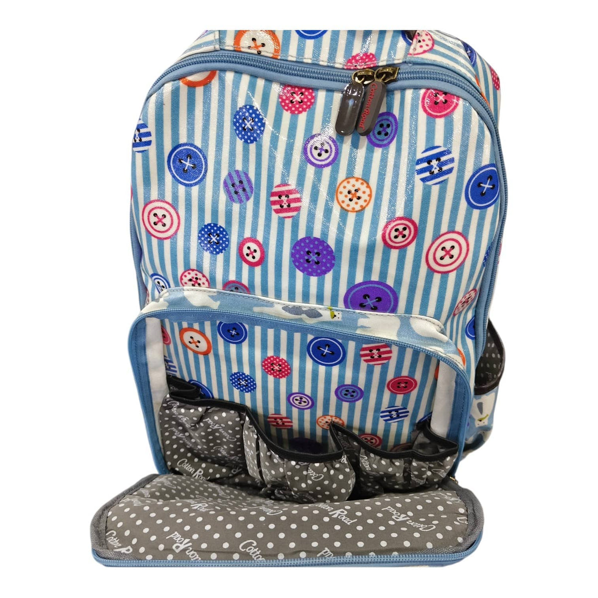 Cotton Road Light Blue Multi-Pattern Baby Nappy Bag