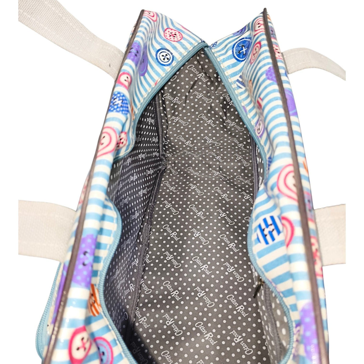 Cotton Road Light Blue Multi-Pattern Baby Nappy Bag