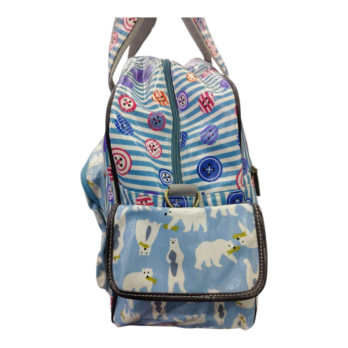 Cotton Road Light Blue Multi-Pattern Baby Nappy Bag