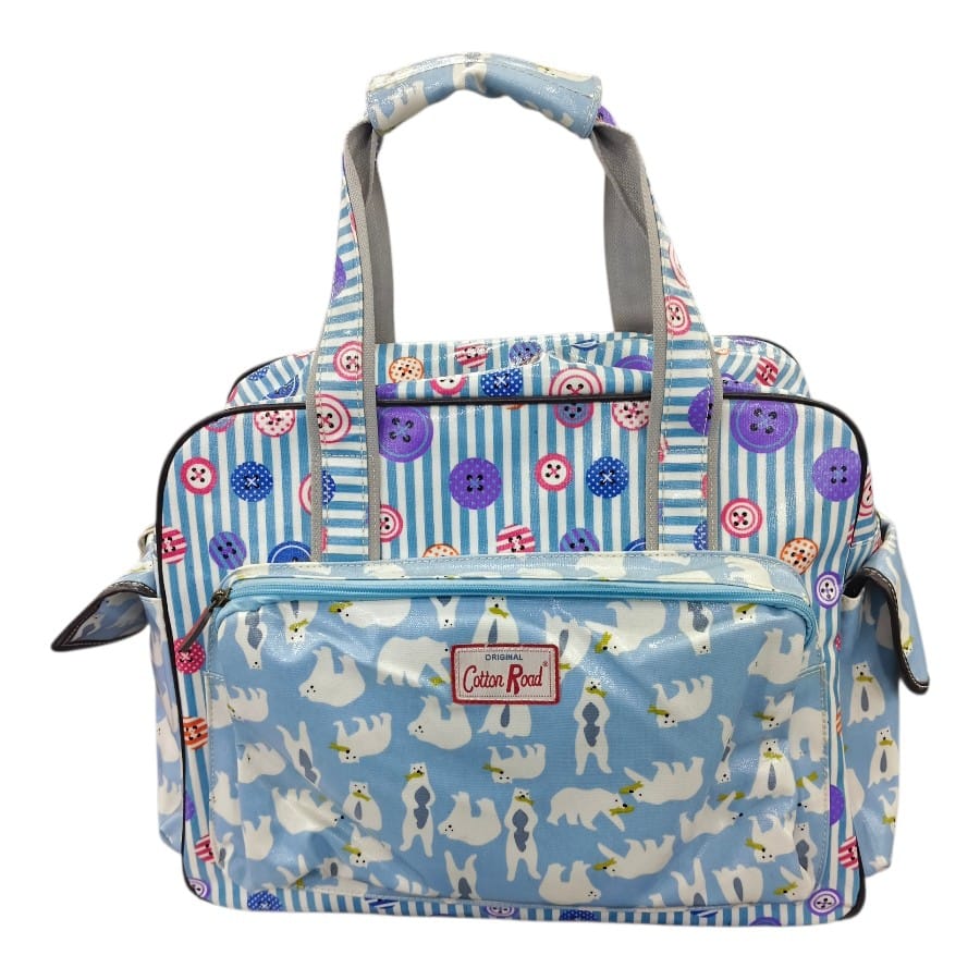 Cotton Road Light Blue Multi-Pattern Baby Nappy Bag