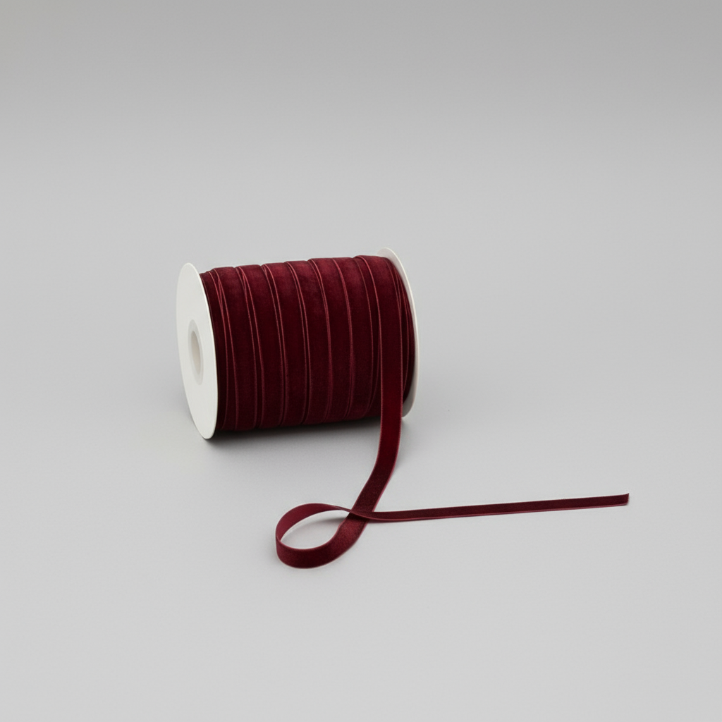 MHC WORLD Trimming Velvet Maroon Velvet Trimming 15mm