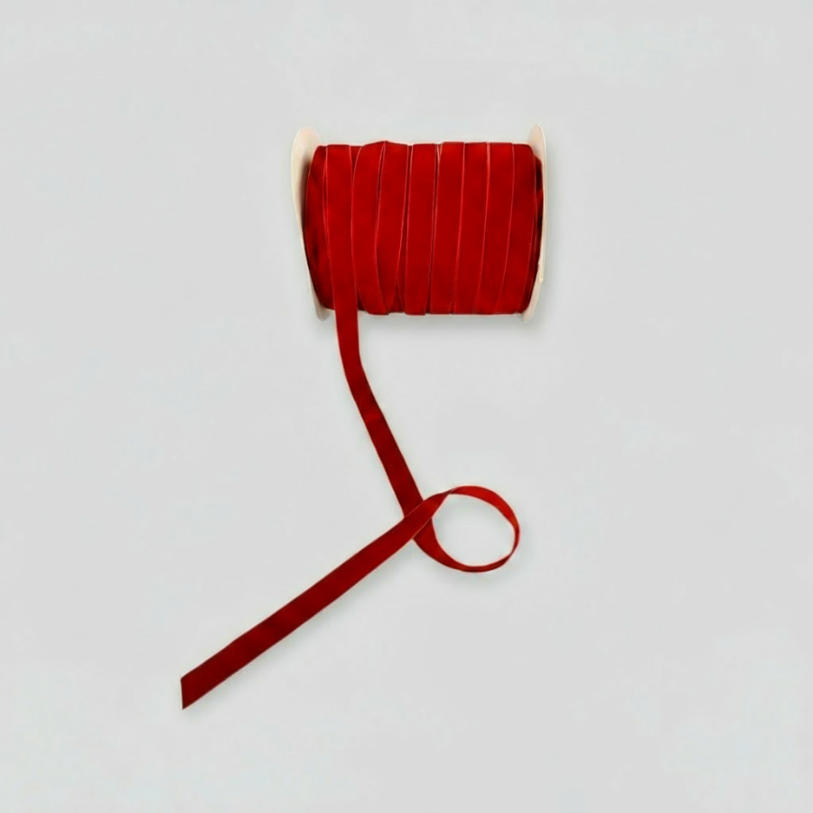 MHC WORLD Trimming Velvet Red Velvet Trimming 15mm