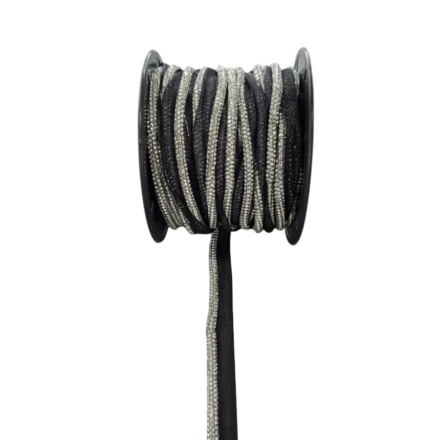 MHC World Trimmings Black Diamante Piping Rope