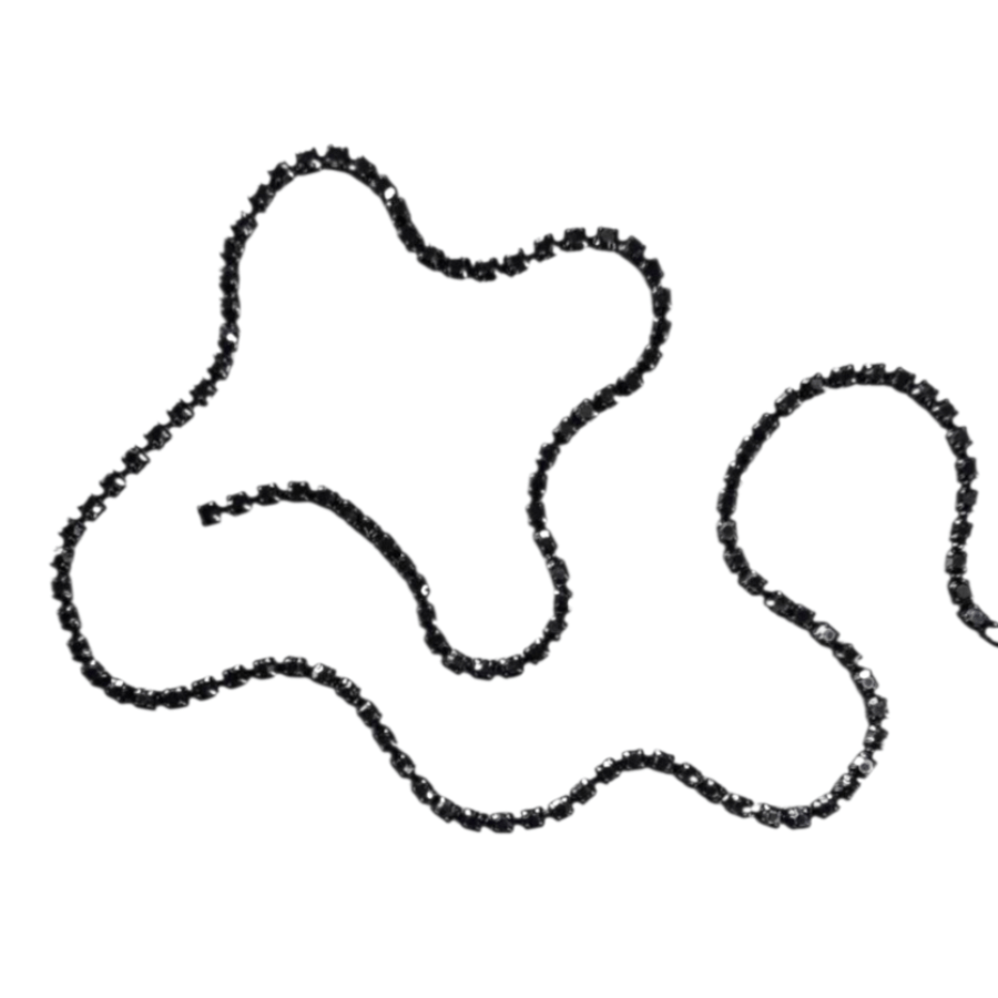 MHC WORLD Trimmings Black Diamante Trim SS-12D