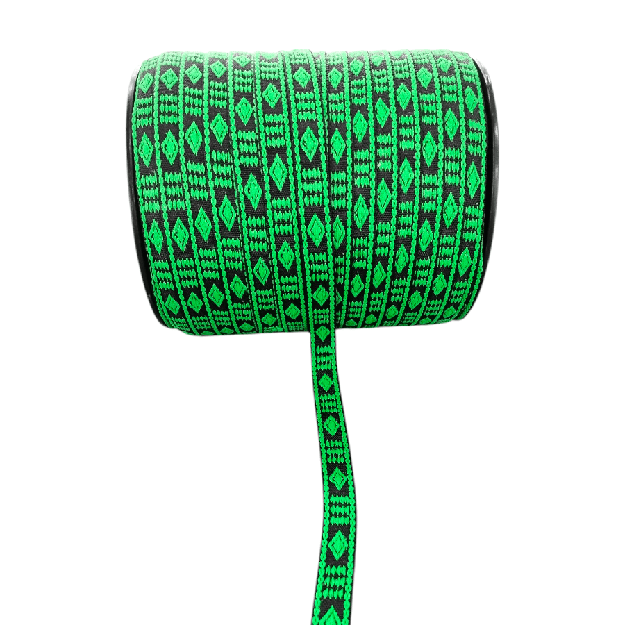 MHC WORLD Trimmings DSN12 Black/Emerald Pondo Tape