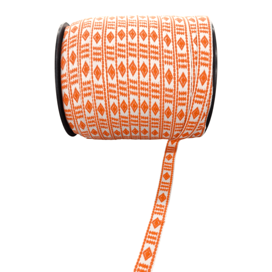 MHC WORLD Trimmings DSN15 White/Orange Pondo Tape