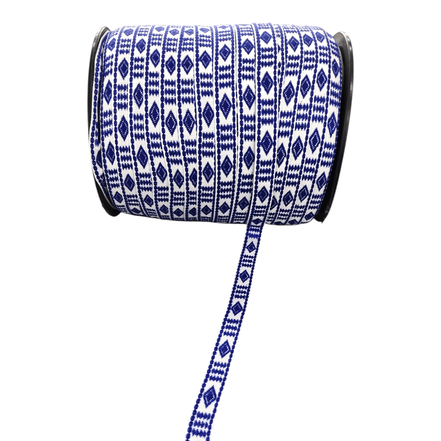 MHC WORLD Trimmings DSN9 White/Royal Pondo Tape