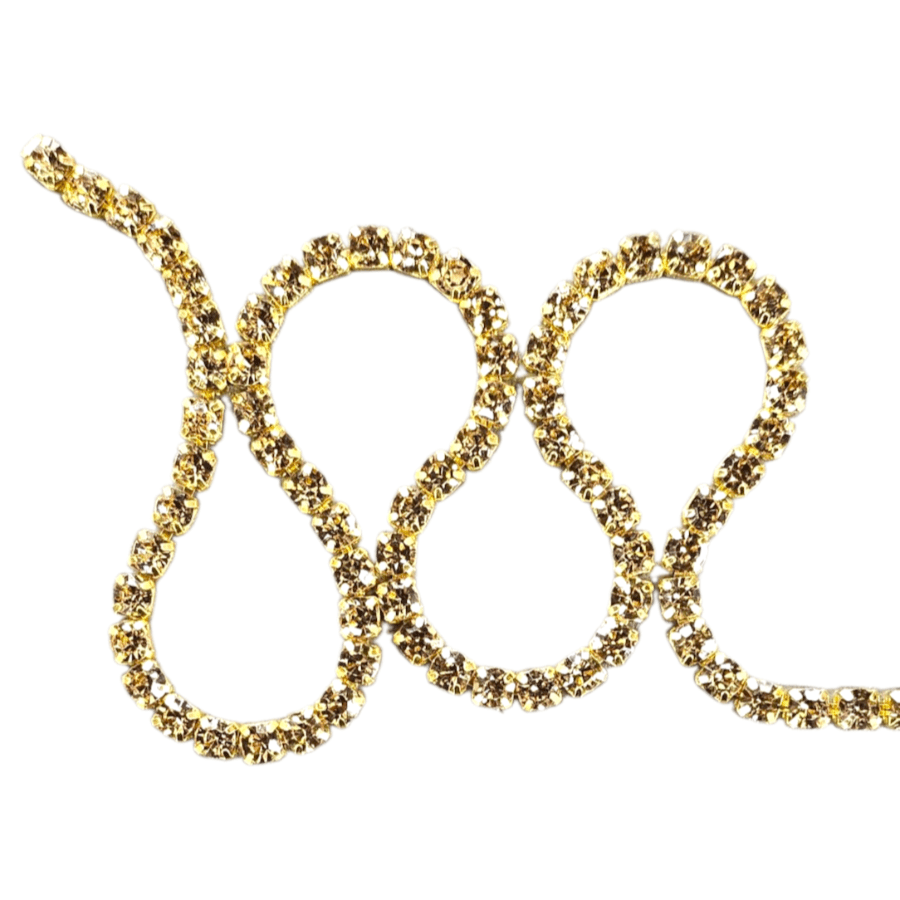 MHC WORLD Trimmings Gold Diamante Trim SS-28D