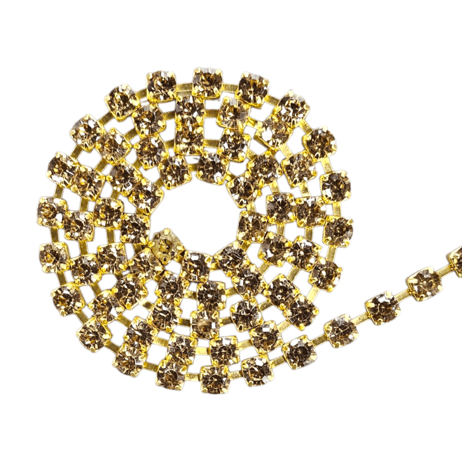MHC WORLD Trimmings Gold Diamante Trim SS-38D