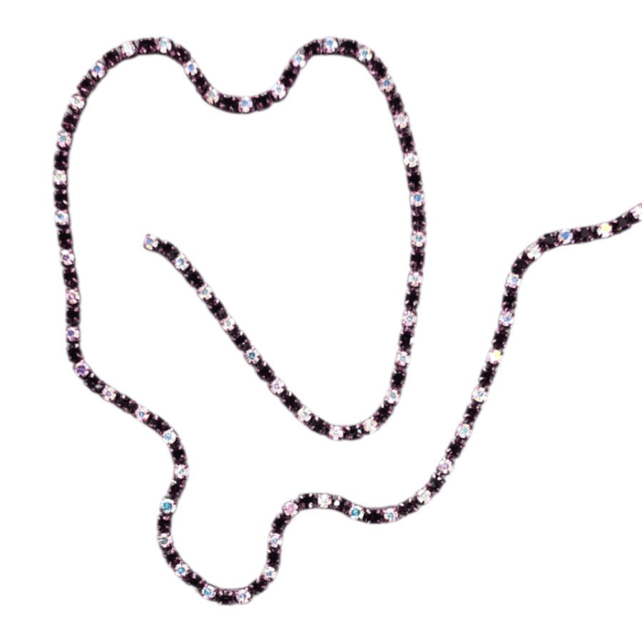 MHC WORLD Trimmings Purple AB Diamante Trim SS-12D