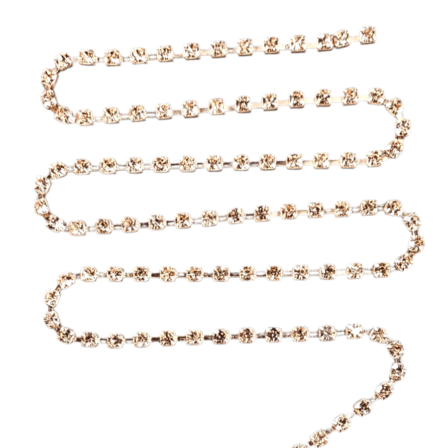 MHC WORLD Trimmings Rose Gold Diamante Trim SS-20D