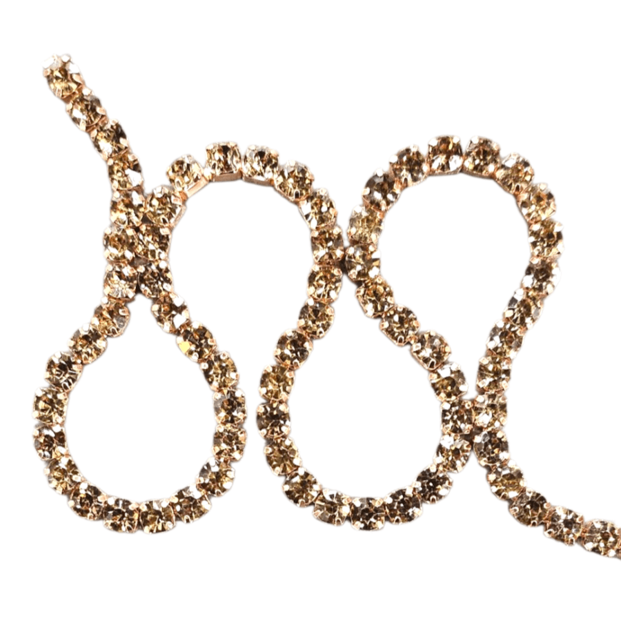 MHC WORLD Trimmings Rose Gold Diamante Trim SS-28D