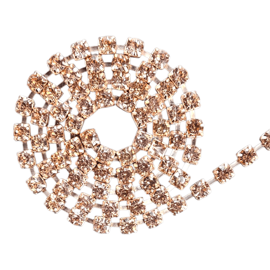 MHC WORLD Trimmings Rose Gold Diamante Trim SS-38D
