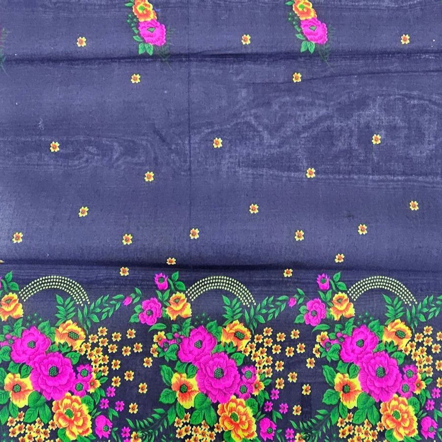 MHC WORLD Tsonga Fabric Navy Printed Tsonga Fabric 112cm