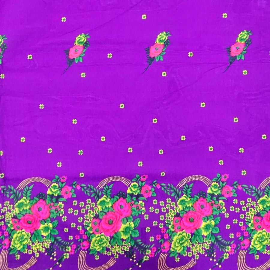 MHC WORLD Tsonga Fabric Purple Printed Tsonga Fabric 112cm