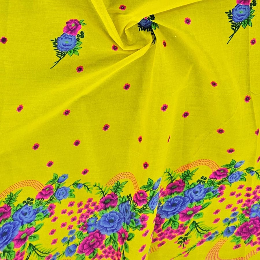 MHC WORLD Tsonga Fabric Yellow Printed Tsonga Fabric 112cm