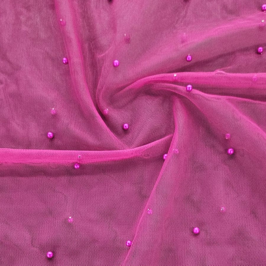 MHC WORLD TULLE BEADS Cerise Tulle Beads 150cm